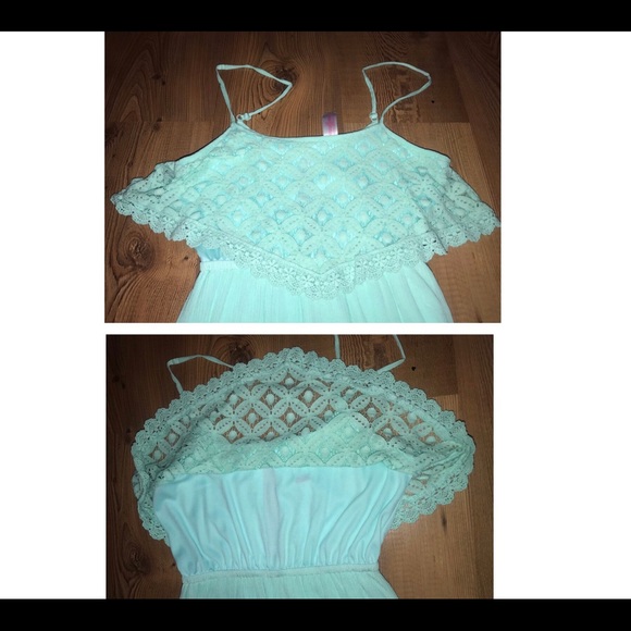 TURQUOISE / RUFFLED HIGH LOW SUNDRESS - Picture 4 of 8